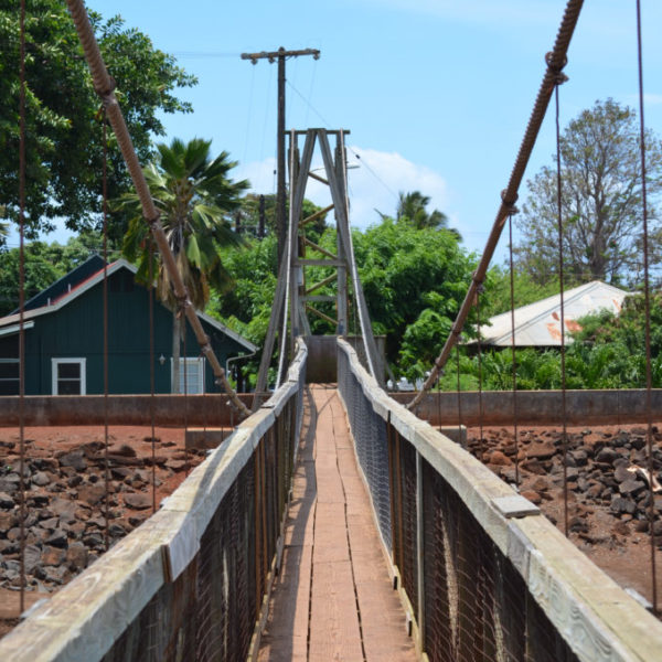 Suspension Bridge in Old Hanapepe, Kapaa, Hawaii